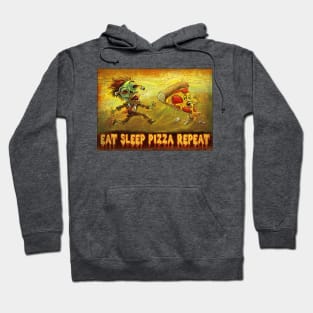 Eat Sleep Pizza Repeat Za Zombie Hoodie